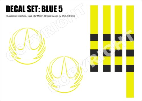 Helmet decal set - Star Wars 'Blue 5'