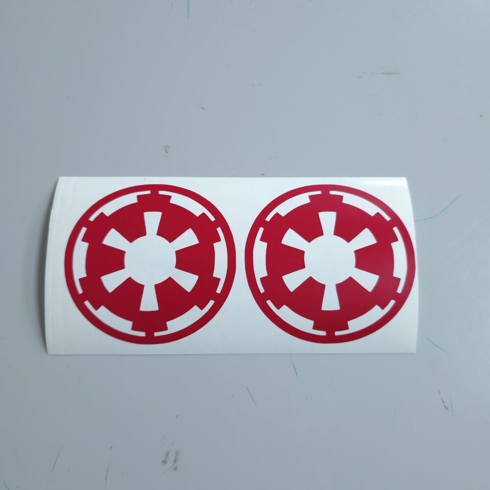 Helmet decal set – Star Wars sienar test pilot helmet cogs